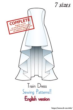 the instructions for how to make a train dress