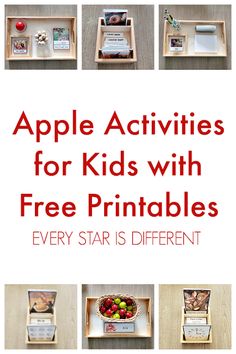 apple activities for kids with free printables every star is different from one another