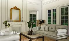 bloxburg french parisian france elegant living room plants couches realistic Bloxburg French Apartment, Antique Bloxburg House, Bloxburg Traditional House Interior, Bloxburg Detailed Living Room, Parisian Living Room, Parisian House, Modern Townhouse