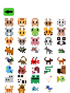 an image of pixel art with many different faces