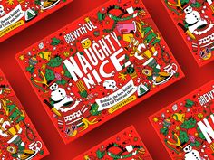 the front and back covers of mighty mice christmas album on red background with cartoon characters