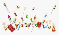 a group of colorful birthday candles with sparklers in the middle on a white background