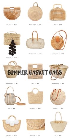 Summer Basket, French Market Bag, Rattan Bags, French Market Basket, Trendy Spring Fashion, Basket Bags, Market Bags, French Market, Diy Fashion Clothing