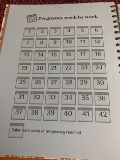 a book with numbers and times on it