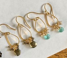 pyrite and blue apatite Semi Precious Earrings, Blue Apatite, Plate Frames, Pink Pearl, Gorgeous Earrings, Jewelry Inspo, 14kt Gold, Chandelier Earrings, Jewelry Care