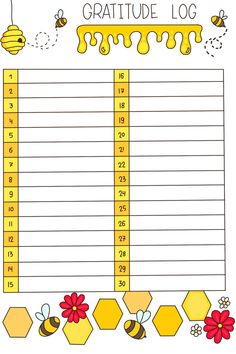 a printable bee themed graph with bees and honeycombs