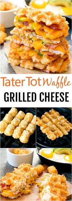 tater tot waffle grilled cheese is an easy and delicious appetizer