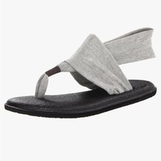 These Yoga 2 Sling Sandals By Sanuk Are In Euc. I Have A Black Pair And A Grey Pair For Sale. I Wore Each Pair Once To A Yoga Class And Never Wore Them Again. The Grey Sandals Retail For $29.32 On Amazon So This Is A Great Deal! Super Comfortable And Practically Brand New! Both Are Women’s Size 9. Comfortable Gray Sandals For Summer, Comfortable Gray Flip Flops For Summer, Adjustable Gray Sandals For Summer, Adjustable Gray Sandals For Beach, Adjustable Gray Beach Sandals, Gray Open Toe Sandals With Adjustable Fit, Spring Adjustable Gray Sandals, Gray Adjustable Open Toe Sandals, Spring Gray Adjustable Sandals