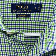 Awesome Men's Polo Ralph Lauren Performance Stretch Nylon Shirt New Without Tags Sz L 91% Nylon And 9% Elastane In A Nice Bright Blue, Lime Green And White Check With A Blue Pony Measurements Are Approximate And Taken Across In Inches Length: 31.5 Top Of Shoulder To Hem Chest: 25 Across Underarms Please Check Out My Other Listings Too-Bundle And Save! Questions?? Please Message Me From A Clean, Smoke Free Home Ralph Lauren Cotton Polo Shirt, Polo Ralph Lauren Mens Shirts Long Sleeve, Classic Ralph Lauren Button-up Shirt, Ralph Lauren Summer Polo Collar T-shirt, Ralph Lauren Plaid Button-up Shirt, Ralph Lauren Shirt, Casual Shirts For Men, Casual Button Down Shirts, Lime Green