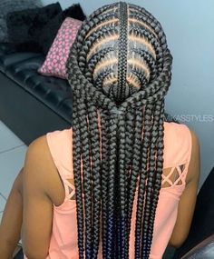 Long Cornrows, African Hair Braiding Styles, Feed In Braid, Hair Twist Styles, Cool Braid Hairstyles