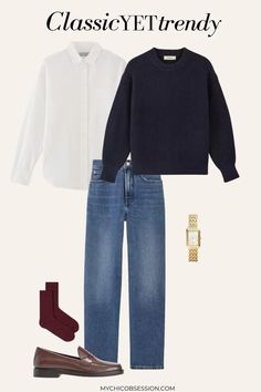 Fall Work Outfits With Jeans, Outfit Inspo Fall Jeans, Fall Outfits For Blondes, Timeless French Fashion, Pants For Fall 2024, New England Womens Style, Chic Grandma Style, Classic Fall Outfits 2024, Trouser Jeans Outfit Work