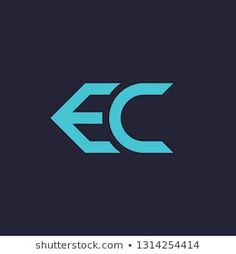 the letter ec is made up of two overlapping letters, and it appears to be connected with an arrow