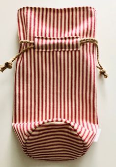 Apple Prints, Tote Bags Sewing, Insulated Bags, Ticking Stripe, Fabric Bags