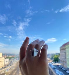 "Statement ring made of 925 Sterling Silver, nickel free. The ring has contemporary and unique style because of its elegant geometric shape. The silver string on the top of the ring is shiny finished, while the whole ring has matte finish. -Packed in labeled gift box. -Ships worldwide, handmade in Czech Republic. \"This ring was more than I expected. I love the design and material. I can not wait to purchase my next jewelry piece. I am extremely satisfied.\"" Modern Si Clarity Rings For Everyday, Modern Hypoallergenic Rings As Gift, Minimalist Midi Rings With Polished Finish As Gift, Modern Stackable Rings With Polished Finish As Gift, Modern Crystal Open Ring With Vs Clarity, Modern Stackable Rings With Polished Finish, Modern Hypoallergenic Sterling Silver Rings, Modernist Open Ring As A Gift, Minimalist Crystal And Metal Ring As A Gift