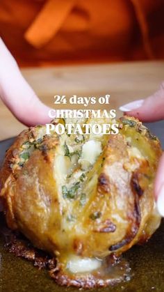 Poppy O’Toole on Instagram: "It’s 24 Days of Christmas Potatoes DAY 2 and we’ve got a CAMBERT-STUFFED STAR CROSS POTATO 🤯🥔  Is there anything more Christmassy than a camembert stuffed in a jacket potato with garlic butter and caramelised onions? I think no.  Get the full recipe on poppycooks(dot)com or through the link in bio and enjoy at home. It’s a good’un! 🥔 #24ChristmasPotatoes #christmas #christmasfood #potato #potatoes #jacketpotato #camembert" Stuffed Potato Recipes, Christmas Potatoes, Jacket Potatoes, Caramelised Onions, Family Dinner Night, Friends Dinner, Potato Bake, Jacket Potato, Potato Recipes Side Dishes