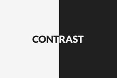 the word contrast is shown in black and white