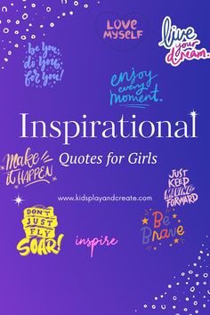 inspirational quotes for girls on purple background