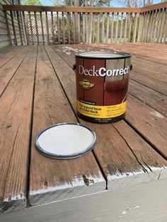 Brown Deck Decorating Ideas, Brown Painted Deck, Wood Deck Colors, Itty Bitty Farmhouse, Deck Paint Colors, Deck Resurfacing, Deck Restoration