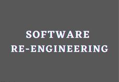 the text software re - engineering on a gray background