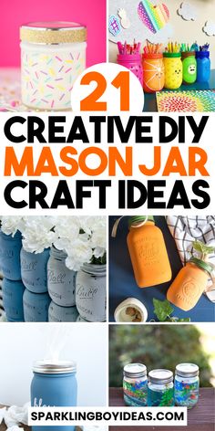 DIY mason jar crafts are a versatile way to add charm to any space. Create beautiful mason jar candle holders, rustic mason jar vases, or personalized Christmas gifts. Whether you're making mason jar wedding centerpieces, Christmas ornaments, or DIY fall decor, these mason jar craft ideas offer endless possibilities. Try painting mason jars for a pop of color or transforming them into storage solutions. Mason jar luminaries and snow globes are best for adding a festive touch to your home decor! Paint Jars Diy, Mason Jars For Craft Supplies, Painting Jars Ideas, Best Paint For Mason Jars, Painting Mason Jars Diy, Jar Wedding Centerpieces, Glass Jar Crafts, Mason Jar Wedding Centerpieces, Mason Jar Painting