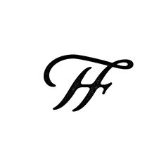 a black and white photo of the letter f in cursive writing with an arrow