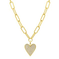 Make a fashion statement with this Adornia Gold Tone Adjustable Crystal Chunky Paperclip Link Pave Heart Necklace. Click on this JEWELRY & WATCHES GUIDE to learn about fit, styles, materials and more! Make a fashion statement with this Adornia Gold Tone Adjustable Crystal Chunky Paperclip Link Pave Heart Necklace. Click on this JEWELRY & WATCHES GUIDE to learn about fit, styles, materials and more! FEATURES Chain length: 18 in. Chain type: link Clasp: lobster-claw Nickel free Metal: brass Platin Pave Heart Necklace, Chain Heart, Gold Link Chain, Gold Link, Gold Heart Necklace, Paper Clip, Heart Necklace, Heart Pendant, Fashion Statement