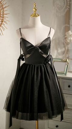 Unique Black Cutout Short Homecoming Dress with Straps Black Sleeveless Corset Dress For Prom Season, Black Sleeveless Corset Dress For Prom, Sleeveless Black Corset Dress For Prom, Black Party Dress With Corset Back, Black Corset Dress For Prom Evening, Black Party Corset Dress With Spaghetti Straps, Black Corset Back Dress For Prom Season, Black Corset Dress For Prom With Spaghetti Straps, Black Corset Dress With Spaghetti Straps For Prom