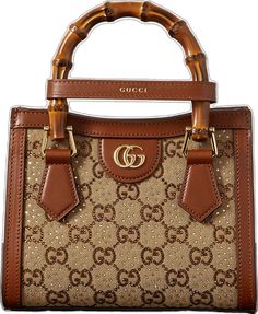 Gucci Evening Tote Bag, Chic Gucci Bag With Top Carry Handle, Gucci Designer Bag With Detachable Handle, Chic Gucci Bag With Detachable Handle, Designer Gucci Shoulder Bag With Detachable Handle, Luxury Gucci Shoulder Bag With Leather Handles, Luxury Monogram Canvas Evening Bag, Elegant Gucci Shoulder Bag With Leather Handles, Elegant Gucci Bag With Top Carry Handle