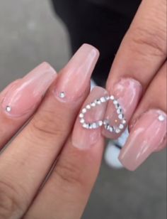 Best Friend Nails Ideas, Coffin Nails Ombre, Hippie Nails, Classy Acrylic Nails, Long Square Acrylic Nails, Bling Acrylic Nails, Crystal Nails, Square Acrylic Nails, Fire Nails