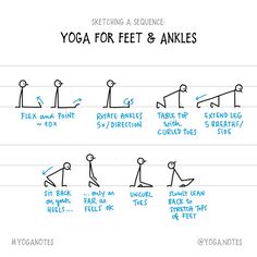 a diagram showing how to do yoga for feet and ankles