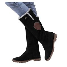 Category:Boots; Upper Materials:Faux Suede; Embellishment:Buckle,Zipper; Season:Fall,Winter; Heel Type:Flat Heel; Gender:Women's; Platform Height:0.39; Toe Shape:Round Toe; Type:Knee High Boots,Fleece Lined; Style:Comfort,Plush,Minimalism,Casual,Vintage,Classic; Heel Height(inch):1-2; Outsole Materials:Rubber; Occasion:Daily; Closure Type:Zipper; Pattern:Solid Color,Embroidered; Listing Date:09/15/2023; Production mode:External procurement; 2024 Trends:Suede Shoes,Snow Boots; Size chart date source:Provided by Supplier.; Strap Type:Double Strap; Heel Height:Low Heel Winter Mid-calf Boots With Zipper And Round Toe, Winter Mid-calf Boots With Zipper Closure And Round Toe, Wide Calf Suede Boots For Winter, Winter Wide Calf Suede Boots, Fall Boots With Faux Fur Lining, Casual Winter Boots With Zipper Closure, Casual Suede Mid-calf Winter Boots, Winter Mid-calf Boots With Zipper Closure, Winter Outdoor Knee-high Boots With Round Toe