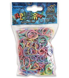 rainbow rubber bands are in the package