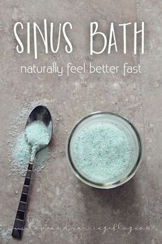 How to make an easy sinus bath to help combat sinus congestion naturally. Sinus Relief, Sinus Congestion, Homemade Bath, Homemade Remedies, Bath Soak, Epsom Salt