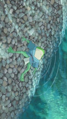 Cartoon Character, Floating, Water