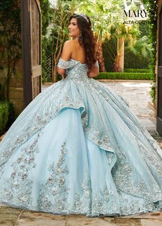 Cape Quinceanera Dress by Alta Couture MQ3061 – ABC Fashion Baby Blue Quinceanera Dresses, Blue Quince Dress, Light Blue Quinceanera Dresses, Dream Quinceanera, Poofy Dresses, Xv Dresses, Quinceanera Dresses Gold, Quinceanera Themes Dresses, Quinceañera Dresses