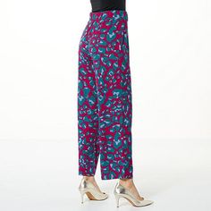 IMAN Global Chic Printed Pull-On Wide Leg Pant  This pant makes pulling together a comfy, fashionable look such a breeze. Pair it with the matching top to create a look that's outstanding. Chic Red Loungewear Bottoms, Stretch Red Bottoms For Day Out, Red Wide-leg Pants For Day Out, Trendy Red Pants For Day Out, Red Non-stretch Bottoms For Day Out, Non-stretch Red Bottoms For Day Out, Red Stretch Wide Leg Ankle-length Pants, Wide Leg Pant, Wedding Watch