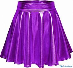 Orcajump - Sensual Performance Stage Pleated Midi Skirt in Shiny Leather finish Fitted Purple Skirt For Club, Party-style Purple Flared Mini Skirt, Purple Flared Mini Skirt For Party, Night Club Skirt, Midi Skater Skirt, Tutu Skirt Women, Flared Skater Skirt, Rave Outfits Festivals, Tulle Tutu Skirt