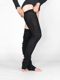 Soft, practical extra long leg warmers with open heel and soft touch feel. They are an absolutely fabulous fit and are worn by professionals around the world. Layer on top of your favorite Body Wrappers tights for a great look while increasing warmth. A must have for all ballet dancers and beyond. 48" extra-long stirrup thigh warmers. Fabric: Acrylic Style: 92 Saturn Costume, Xmen Oc, Long Leg Warmers, Thigh High Leg Warmers, Black Leg Warmers, Ballet Aesthetic, Womens Leotards, Leotard Tops, Clothing Art