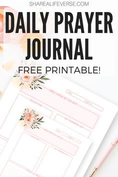 the daily prayer journal with flowers on it