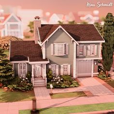 Speed Build & Download on YouTube | Gallery ID: ninahschmidt Sims House 30x20, Sims 4 Bedrooms Base Game, Sims 4 Houses Newcrest, Sims 4 Build Plans, Sims Suburban Home, Sims 4 Suburban House Layout, Newcrest House Sims 4, Sims 4 Newcrest House, Sims 4 English Cottage