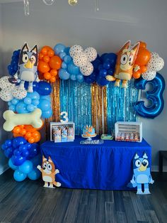 an image of a birthday party with balloons and decorations