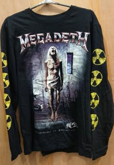 Megadeth Rock Music Band Countdown to Extinction Long Sleeve Shirt Outfit Easy 30 day return policy Metalhead Clothes, Long Sleeve Shirt Outfit, Countdown To Extinction, Sleeve Shirt Outfit, Long Sleeve Shirt Outfits, Drippy Fits, Acid Bath, Tee Shirt Outfit, Metal Shirts