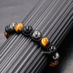 Stone Tiger Eye Haematite Three Colors Bracelets – Nutricaodiaria 8mm Hematite Beads Jewelry, Hematite Jewelry With 8mm Beads, Puppy Supplies, Colorful Bracelets, Watch Necklace, Three Color, Ring Bracelet, Tiger Eye, Stone Color