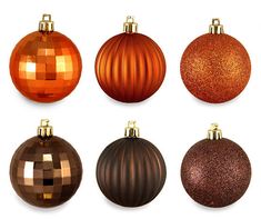 an assortment of different colored christmas ornaments