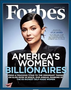 the cover of forbess magazine with an image of a woman in black jacket on it