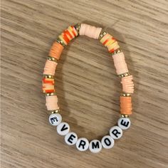 Clay Beads Taylor Swift, Taylor Swift Clay Bead Bracelet, Evermore Friendship Bracelet