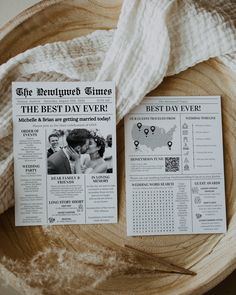 null Wedding Newspaper Program, Newspaper Wedding, Newspaper Wedding Programs, Newspaper Program, Wedding Infographic, Wedding Newspaper, Honeymoon Fund, Newspaper Template, Wedding Ceremony Programs