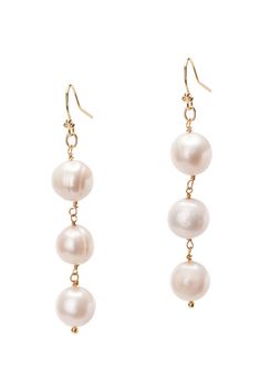 Classic Long Drop Pearl Earrings With Ear Wire, Pearl White 14k Gold Filled Drop Earrings, Pearl White Drop Pearl Earrings In 14k Gold Filled, 14k Gold-filled Pearl White Drop Earrings, 14k Gold Filled Pearl White Drop Earrings, Formal 14k Gold Filled Pearl Earrings With Ear Wire, 14k Gold Filled Pearl Earrings For Formal Occasions, Single 14k Gold-filled Round Pearl Earring, Yellow Gold Long Drop Pearl Earrings