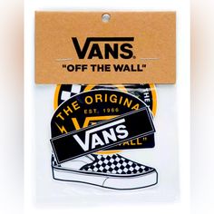 #355399 Vans Checkerboard Slip-On Sticker Pack. The Vans Black Gold Sticker Pack Features Multiple 100% Vinyl Stickers. Set Of 4 Condition: New Color: Multi Brand: Vans Moq: 4pc Vans Checkerboard Slip On, Rainbow Vans, Vans Checkerboard, Vans Store, Red Vans, Vans Red, Gold Stickers, Stickers Set, Wedding Tattoos