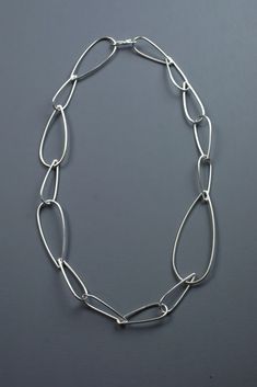 Modular Necklace No. 4 in silver - megan auman Office Jewelry, Jewelry Chains, Length Check, Stone Statement Necklace, Metalwork Jewelry, Big Jewelry, Bronze Necklace, Silver Necklace Statement, Bold Jewelry